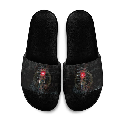 Egypt Djed Slide Sandals Glow Smoky Dark Style