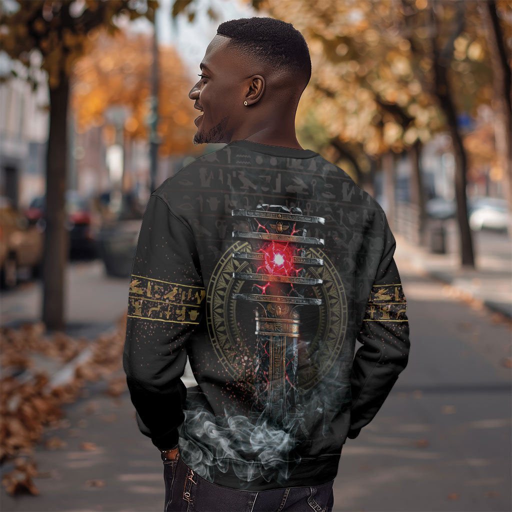 Egypt Djed Sweatshirt Glow Smoky Dark Style