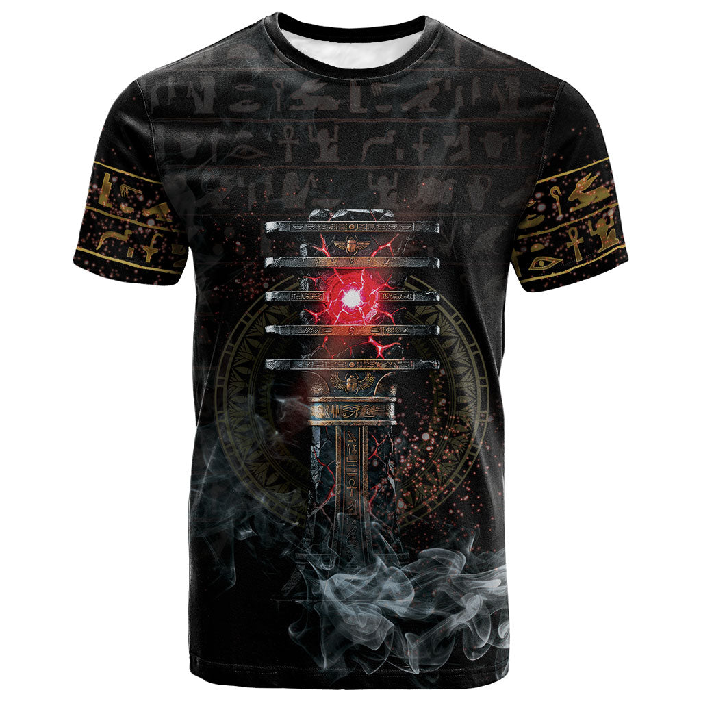 Egypt Djed T shirt Glow Smoky Dark Style