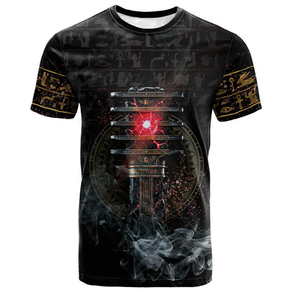 Egypt Djed T shirt Glow Smoky Dark Style