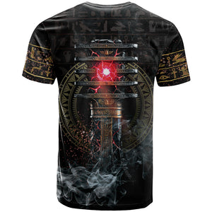 Egypt Djed T shirt Glow Smoky Dark Style