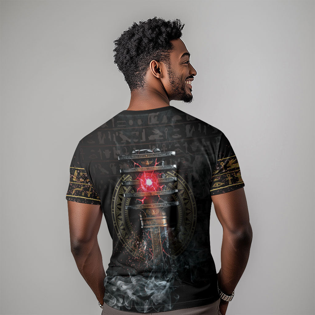 Egypt Djed T shirt Glow Smoky Dark Style