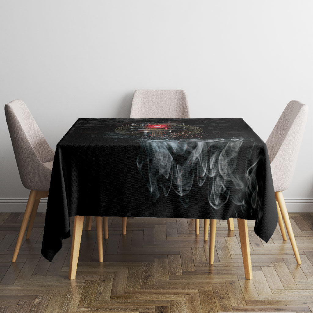 Egypt Djed Tablecloth Glow Smoky Dark Style