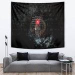 Egypt Djed Tapestry Glow Smoky Dark Style