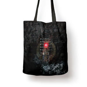 Egypt Djed Tote Bag Glow Smoky Dark Style