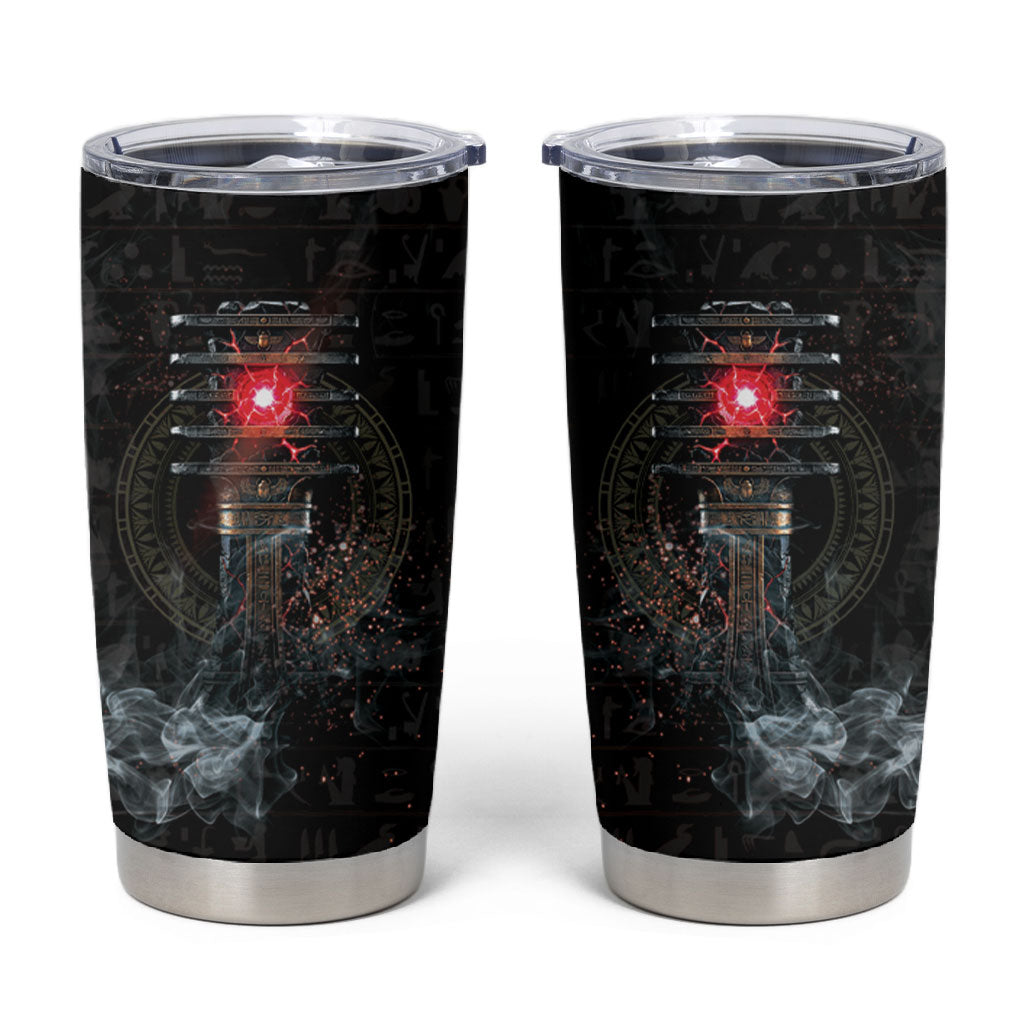 Egypt Djed Tumbler Cup Glow Smoky Dark Style