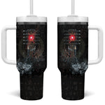 Egypt Djed Tumbler With Handle Glow Smoky Dark Style