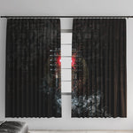 Egypt Djed Window Curtain Glow Smoky Dark Style