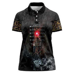 Egypt Djed Women Polo Shirt Glow Smoky Dark Style