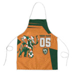 Custom Ivory Coast Football Apron Elephant Geometric African Art Style