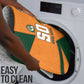 Custom Ivory Coast Football Bathroom Set Elephant Geometric African Art Style