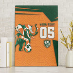 Custom Ivory Coast Football Canvas Wall Art Elephant Geometric African Art Style