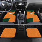 Custom Ivory Coast Football Car Mats Elephant Geometric African Art Style