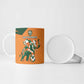 Custom Ivory Coast Football Ceramic Mug Elephant Geometric African Art Style