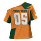 Custom Ivory Coast Football Cross Shoulder Shirt Elephant Geometric African Art Style
