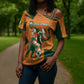 Custom Ivory Coast Football Cross Shoulder Shirt Elephant Geometric African Art Style