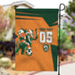 Custom Ivory Coast Football Garden Flag Elephant Geometric African Art Style