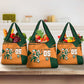 Custom Ivory Coast Football Grocery Bag Elephant Geometric African Art Style