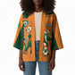 Custom Ivory Coast Football Kimono Elephant Geometric African Art Style