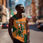 Custom Ivory Coast Football Men Tank Top Elephant Geometric African Art Style
