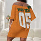 Custom Ivory Coast Football Off Shoulder Short Dress Elephant Geometric African Art Style