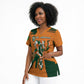 Custom Ivory Coast Football Scrub Top Elephant Geometric African Art Style