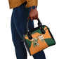 Custom Ivory Coast Football Shoulder Handbag Elephant Geometric African Art Style