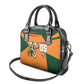 Custom Ivory Coast Football Shoulder Handbag Elephant Geometric African Art Style