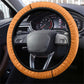 Ivory Coast Football Steering Wheel Cover Elephant Geometric African Art Style
