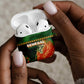 Senegal Football AirPods Case Fiery Lion Halftone Mix Gradient Map Style