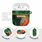 Senegal Football AirPods Case Fiery Lion Halftone Mix Gradient Map Style
