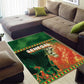 Senegal Football Area Rug Fiery Lion Halftone Mix Gradient Map Style