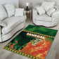 Senegal Football Area Rug Fiery Lion Halftone Mix Gradient Map Style