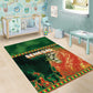 Senegal Football Area Rug Fiery Lion Halftone Mix Gradient Map Style