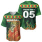 Custom Senegal Football Baseball Jersey Fiery Lion Halftone Mix Gradient Map Style