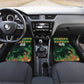 Custom Senegal Football Car Mats Fiery Lion Halftone Mix Gradient Map Style