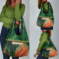 Senegal Football Grocery Bag Fiery Lion Halftone Mix Gradient Map Style