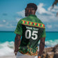 Custom Senegal Football Hawaiian Shirt Fiery Lion Halftone Mix Gradient Map Style