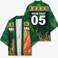 Custom Senegal Football Kimono Fiery Lion Halftone Mix Gradient Map Style