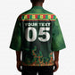 Custom Senegal Football Kimono Fiery Lion Halftone Mix Gradient Map Style