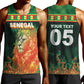 Custom Senegal Football Men Tank Top Fiery Lion Halftone Mix Gradient Map Style