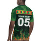 Custom Senegal Football Rugby Jersey Fiery Lion Halftone Mix Gradient Map Style