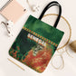 Senegal Football Tote Bag Fiery Lion Halftone Mix Gradient Map Style