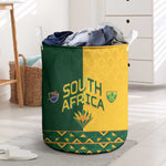 South Africa Football Laundry Basket Diamond Protea Flower Symmetrical Style
