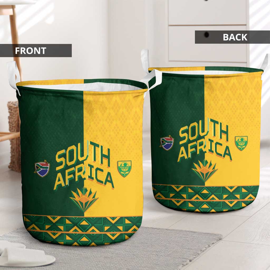 South Africa Football Laundry Basket Diamond Protea Flower Symmetrical Style