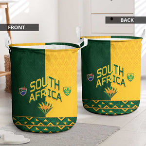 South Africa Football Laundry Basket Diamond Protea Flower Symmetrical Style