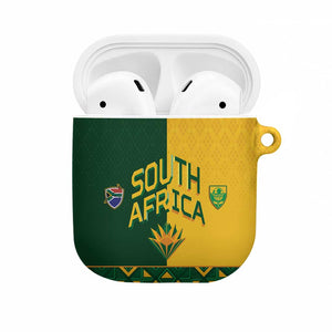 South Africa Football AirPods Case Diamond Protea Flower Symmetrical Style