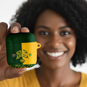 South Africa Football AirPods Case Diamond Protea Flower Symmetrical Style