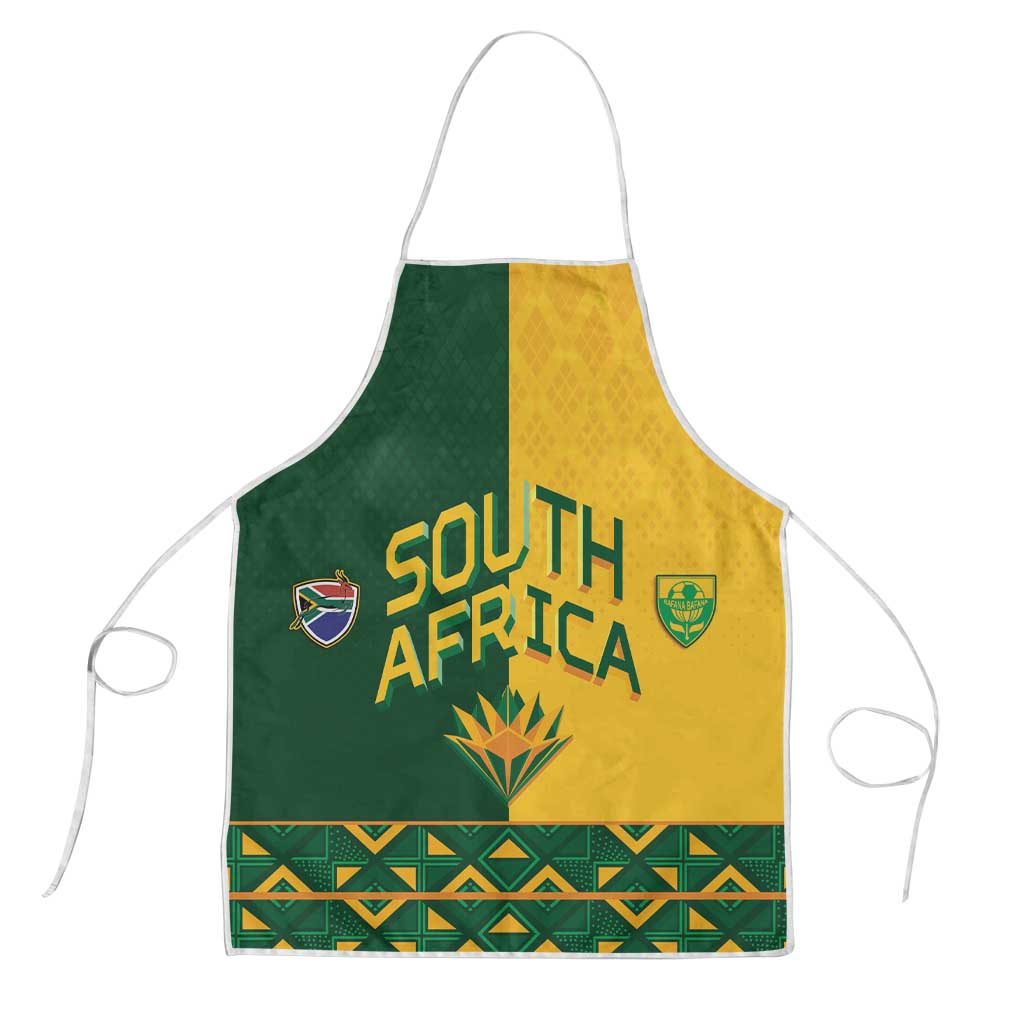 South Africa Football Apron Diamond Protea Flower Symmetrical Style