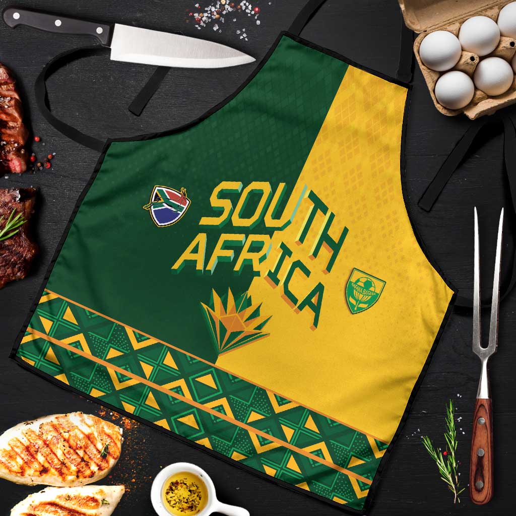 South Africa Football Apron Diamond Protea Flower Symmetrical Style